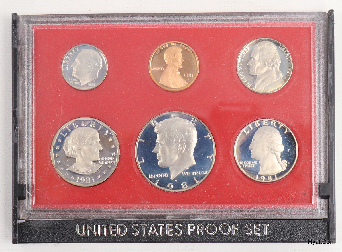 1981 Mint Sets in Sealed Box From U S Mint 5 Mint Sets In Box